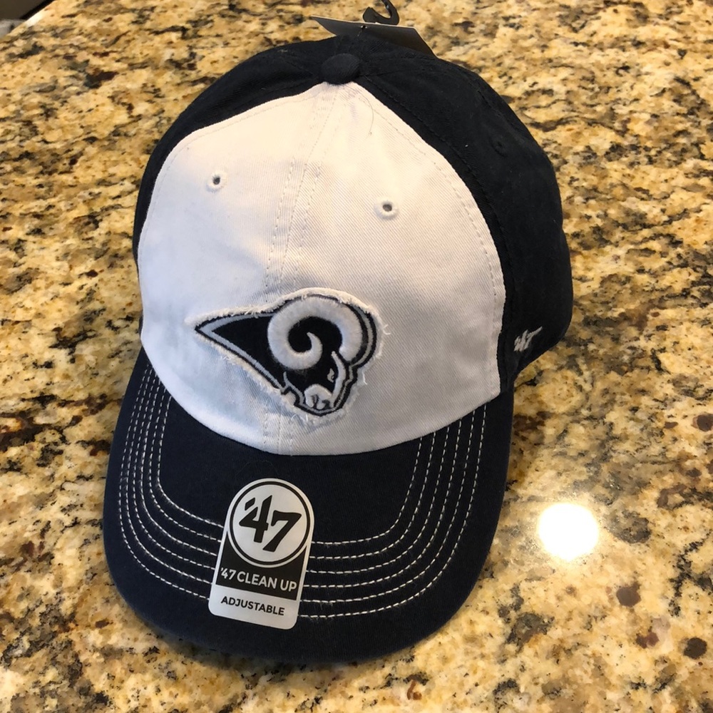 Los Angeles Rams Blue 47 Clean Up Hat/New